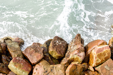 Rock/stone and sea wave, texture/background