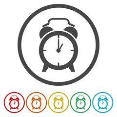Clock icon, Vector illustration 