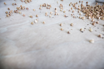 buckwheat on a ceramic table