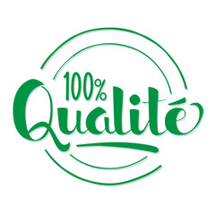 Tampon Publicitaire Vecteur "100% QUALITE"