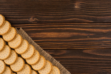 Cookies on the old wooden table.