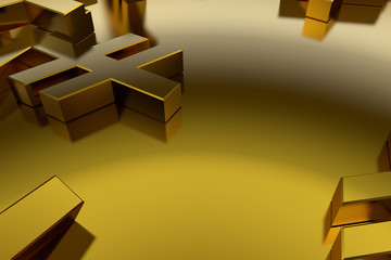 3d illustration currency sign of yuan