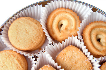 cookies in a round tin box