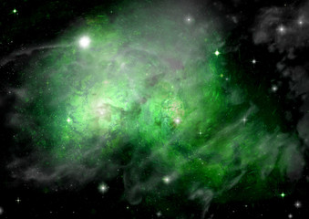 galaxy in a free space