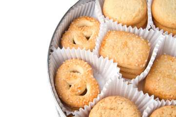 cookies in a round tin box