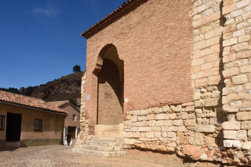San Juan de la Cuesta church in Mudejar style, Doroca, Zaragoza province,Spain