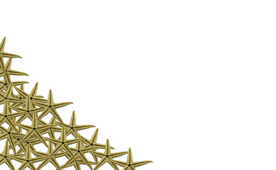 Sea stars frame on white