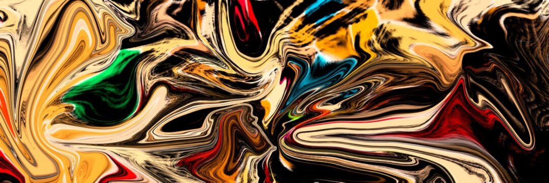 Abstracto de Colores y Formas Distorsionadas