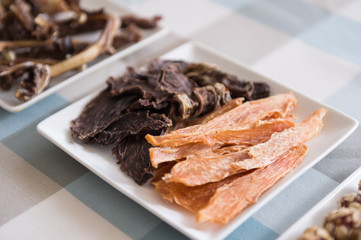 Meat food, taken indoors