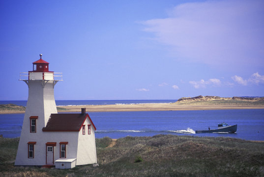 Tryon Lighthouse, Cavendish Beach, Prince Edward Island, Canada.