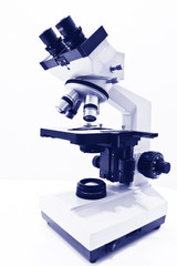 Microscope Isolated on the White Background