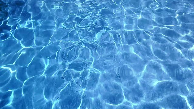 Refraction of sunlight and water ripples in swimming pool water. Background.
