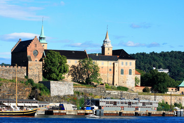 Naklejka premium Medieval castle Akershus Fortress in Oslo. Norway