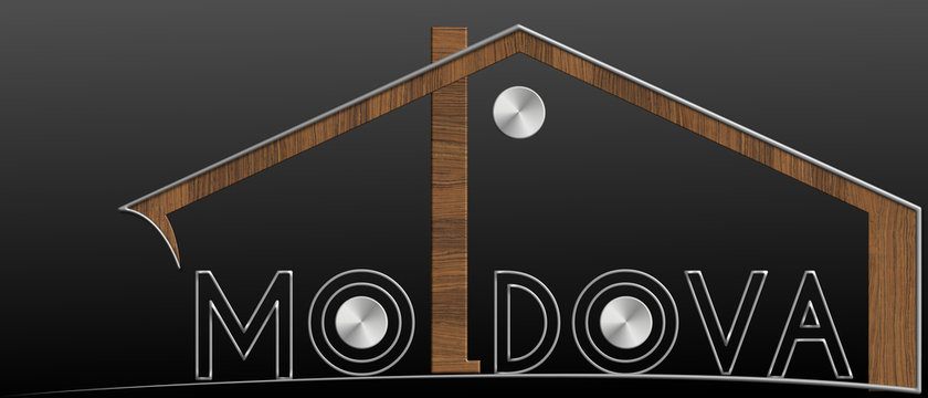Moldova con profilo edificio metallo e legno