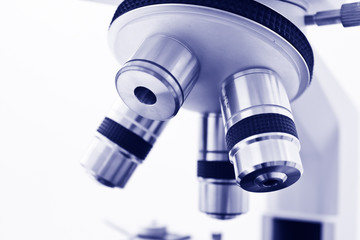 Objective Lens of Microscope Isolated on the White Background