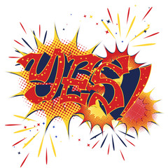 Phrase YES hand lettering