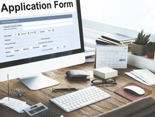 Application Form Information Employment Concept