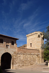 Fototapeta na wymiar Puerta Alta (high door) in medieval town of Daroca, Zaragoza province, Spain