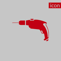 drill icon stock vector illustration flat design