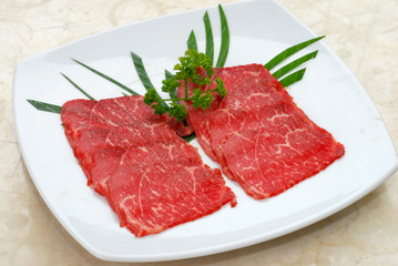 Beef sliced japanese bbq