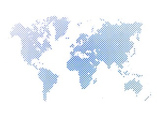 Dotted abstract vector map of World