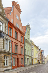 Colorful facades at Stralsund old town