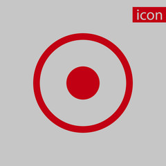 Rec Icon stock vector illustration flat design