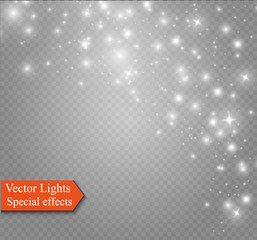 Glow light effect. Vector illustration. Christmas flash Concept.