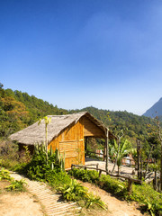 Obraz premium Chiang Dao Hill village at Chiang Mai Thailand.