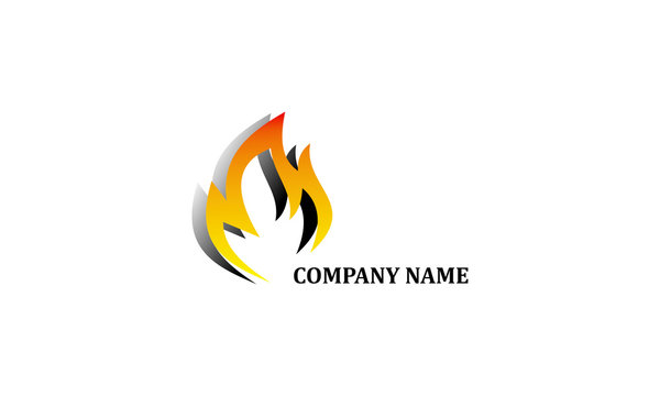 Flames. Vector logo. Flammable symbol. Fire