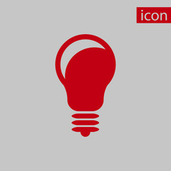 bulb icon stock vector illustration flat design