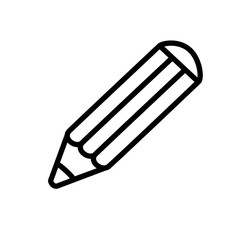Fototapeta premium Vector black symbol of edit. Icon of pencil. Line design.