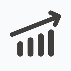 Graph icon. Business analytics chart sign.