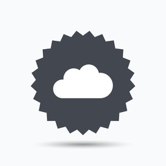 Cloud icon. Data storage technology sign.