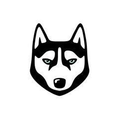 Husky dog head logo