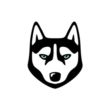 Husky dog head logo