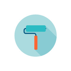 Paint roller simple flat icon