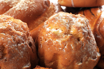 Assortment of fresh pastries, closeup