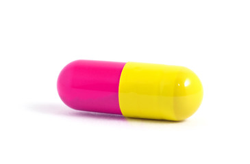 pills capsules isolated on white background