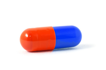 pills capsules isolated on white background