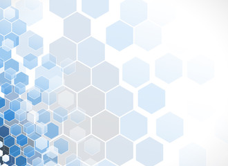 Fototapeta premium Abstract hexagon background. Technology polygonal design. Digital futuristic minimalism