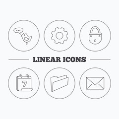 Lock, folder hand and e-mail icons.