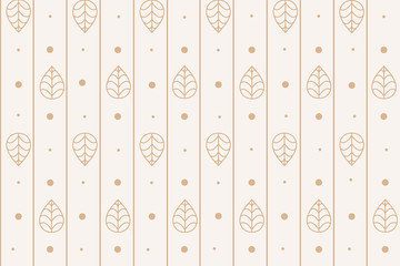 Seamless pattern beige with leaves.