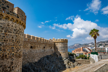 View of Almuñécar (Almunecar) castle on a beautiful day, Spain 