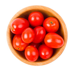 Tomatoes plum shaped in a bowl