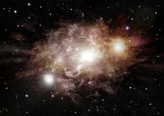 galaxy in a free space