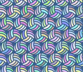 volleyball pattern 4 / Seamless pattern of multicolored volleyball or water polo balls for sports design.