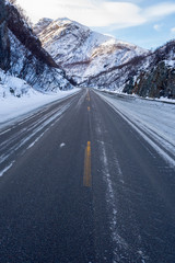 Naklejka premium Frozen Road, Norway