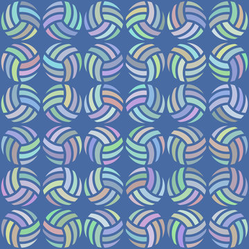 volleyball pattern 3 / Seamless pattern of multicolored volleyball or water polo balls for sports design.