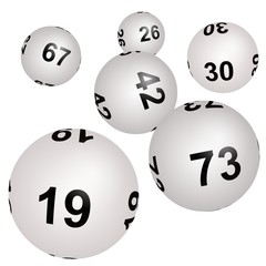 Lottery, bingo balls 